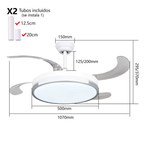 Ventilador de Techo Inteligente con Luz LED